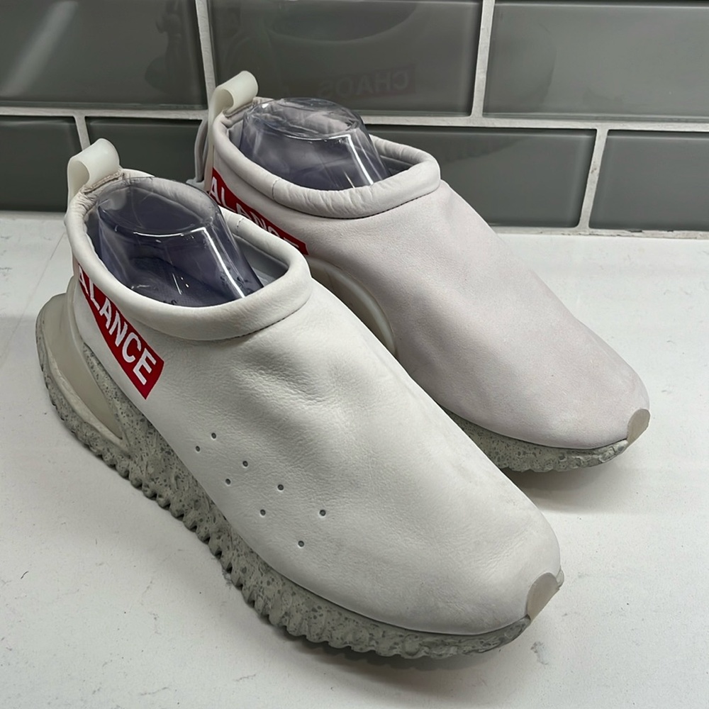 Nike White Athletic Shoes with Red Accents
